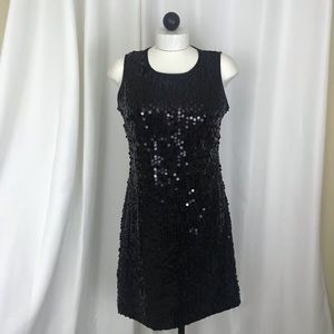 Taylor Size 8 Little Black Sequined Dress New Year